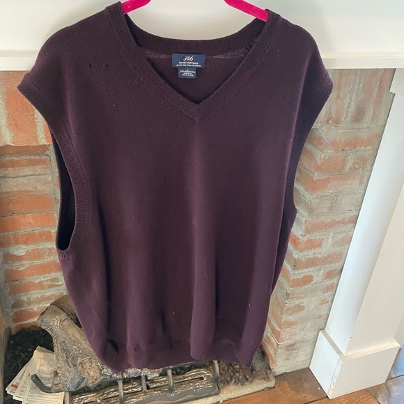 Mens Brooks Brothers 346 Extra Fine Merino Wool Vest size Large 100% Merino Wool - Picture 3 of 7